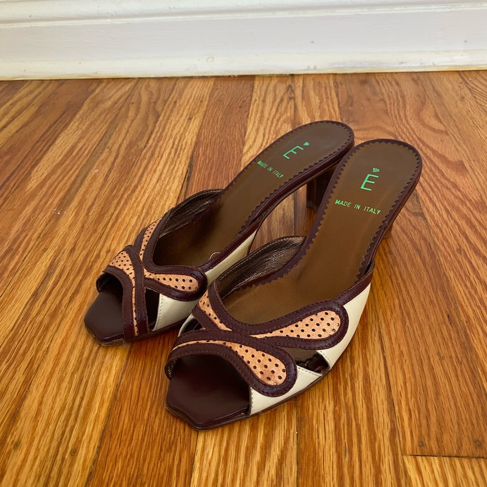 CUTE VINTAGE WOMENS HEELS HANDMADE IN ITALY